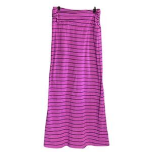 NWT The North Face Purple and Blue Striped Modal Blend Ava Maxi Skirt Size XS